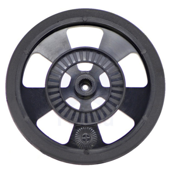 Solarbotics BLACK Servo Wheel with Encoder Stripes,Silicon Tires