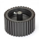 Black Tyre with Grip - 6mm Shaft (70mm X 40mm)