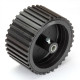 Black Tyre with Grip - 6mm Shaft (70mm X 40mm)