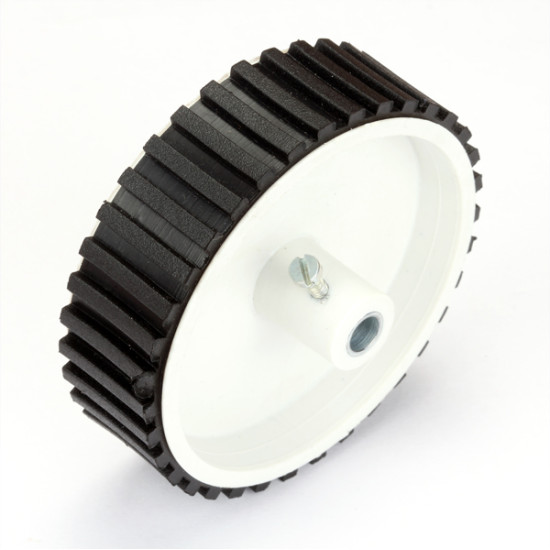 White Tyre with Grip- 6mmShaft (70mm Dia)