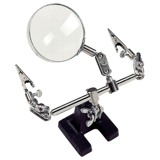 Helping Third Hand Magnifier W/Magnifying Glass Tool