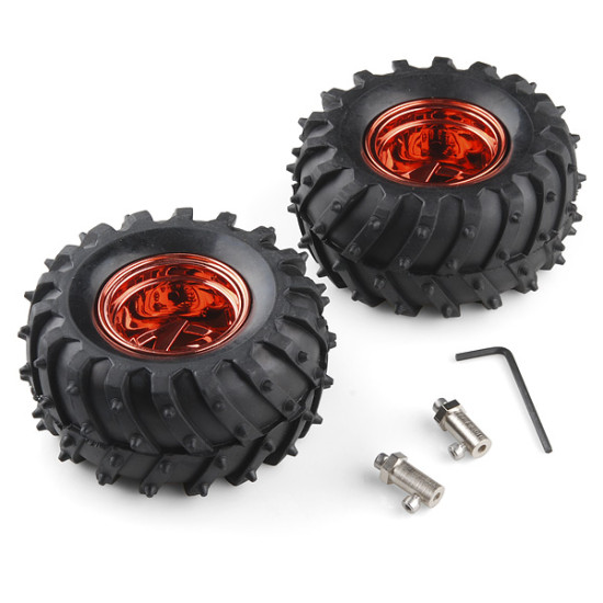 Pack of 2 all terrain Tyre (Metallic red)
