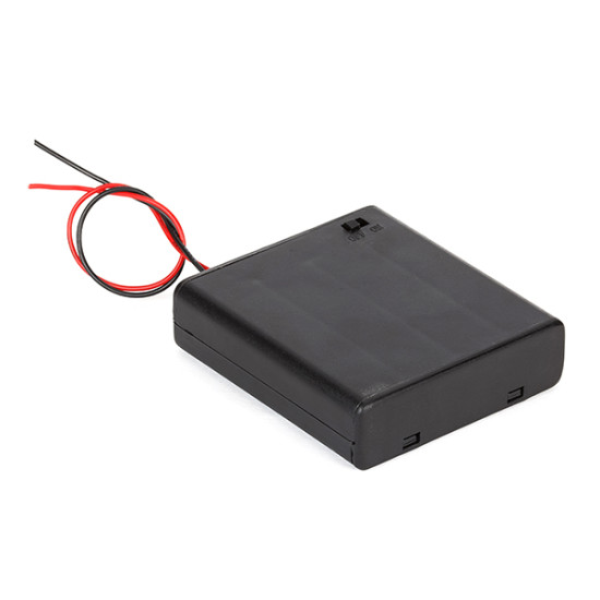 Battery Holder With Switch - 4 x AA