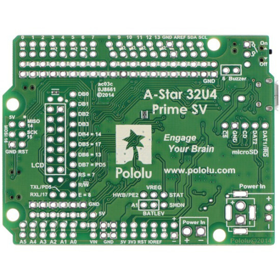 A-Star 32U4 Prime SV microSD - Pololu USA