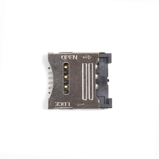 Flap Type Sim Socket - 6 Pin (Metal)