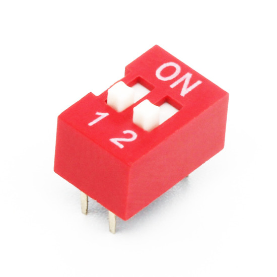 2 Way Dip Switch - Red (Pack of 5)