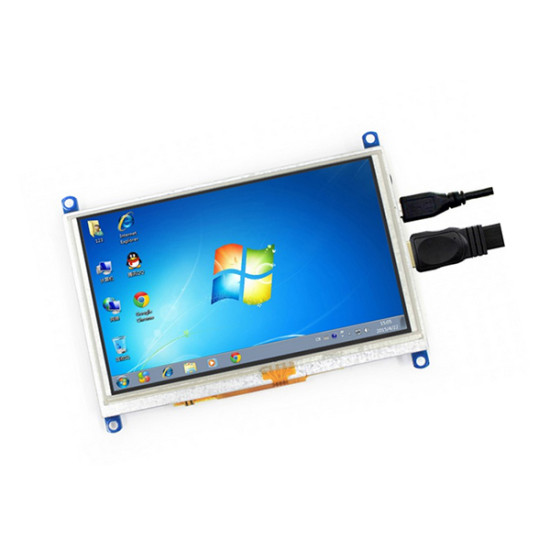 5 Inch HDMI LCD (G), 800x480, Resistive Touch - Waveshare