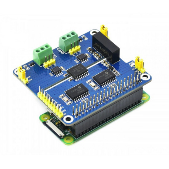 2-Channel Isolated CAN Expansion HAT for Raspberry Pi