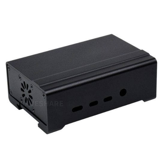 DIN Rail Aluminum Case for Raspberry Pi 4, With Cooling Fan