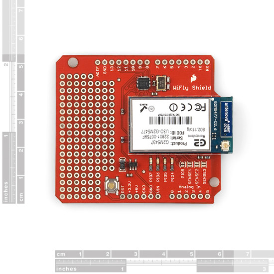 WiFly Shield for Arduino - Sparkfun USA
