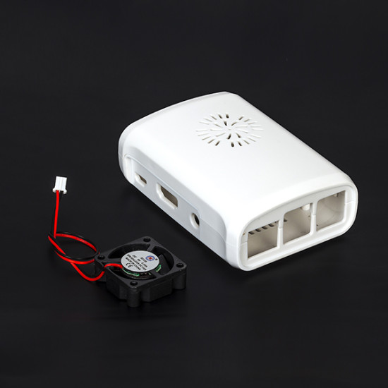 Abs Case With Fan For Raspberry Pi 3/2/B+ (White)