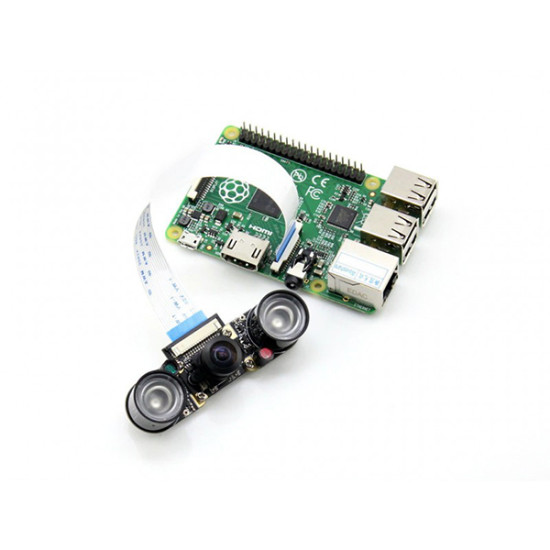 5MP Camera For Raspberry Pi, Fisheye Lens and Night Vision (H)