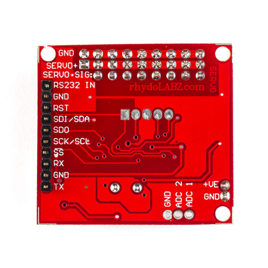 Serial Servo Controller ( USART and SPI) with ADC -  rhydoLABZ