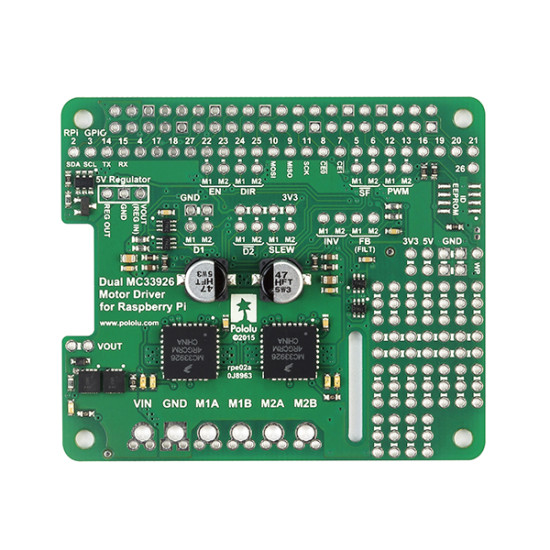Dual Mc33926 Motor Driver For Raspberry Pi (Partial Kit)
