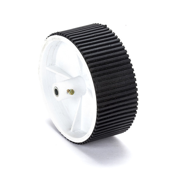 White Tyre with Grip -6mm Shaft (100mm X 40 mm)